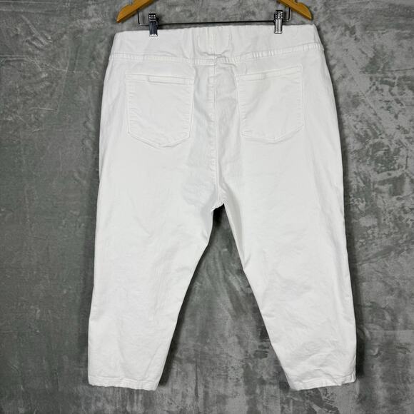 Soft Surroundings Cropped Pullon Pants Plus Sz 1X White - Picture 7 of 10